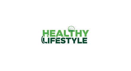 Fototapeta premium Healthy Lifestyle Logo Featuring Golf Ball Symbol for Wellness and Active Living