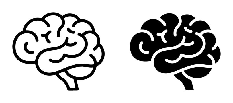 Brain Icons, Neural Network Vector Art, Cognitive Function Symbols, Medical Science Graphics, Human Mind Concepts