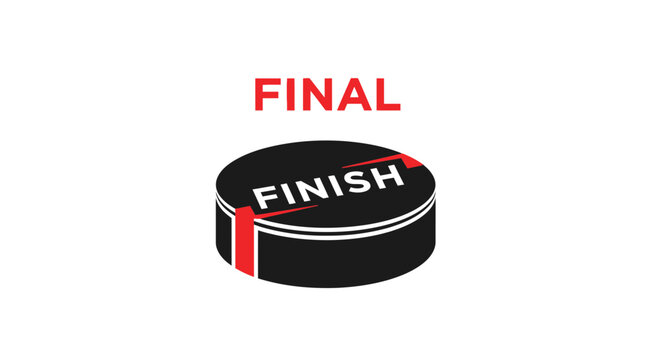 Iconic Final Finish Illustration, Symbolic Representation for Achievement, Completion, and Ending
