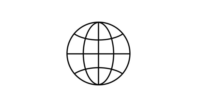 Globe Icon Earth Symbol Design.