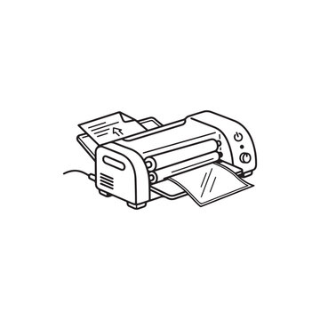 Laminator machine with paper for document protection and preservation.