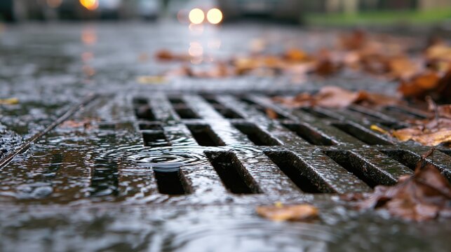 Storm drain grate is designed to collect rainwater to urban sewage