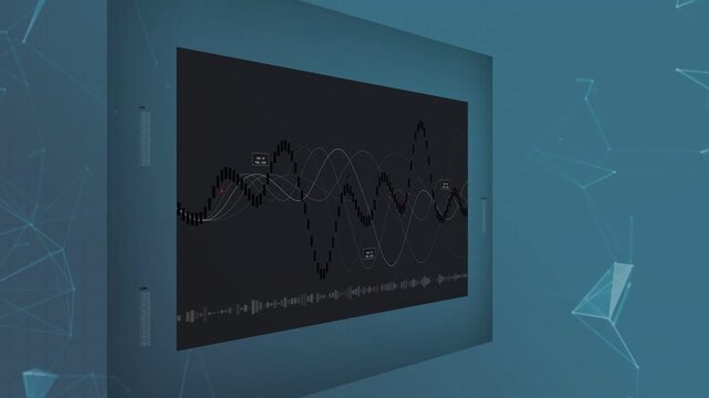 Markers initiating traces, panel showing waves sweeping right, view moving out, monitoring