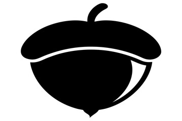 acorn silhouette vector, acorn vector icon, acorn black symbol © Silhouette Studio