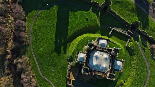 Cinematic Ireland Castle Ascending drone shot with Trim Castle.