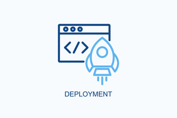 Obraz premium Deployment Icon Or Logo Isolated Vector Illustration