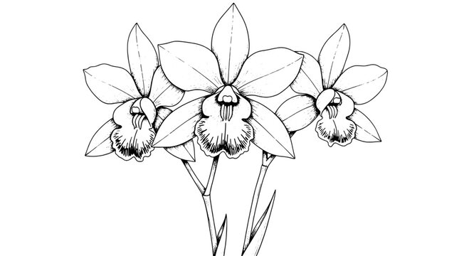 Flower bouquet doodle sketch of tiny bees and blossoms line art for greeting cards, tattoos, and spring decor