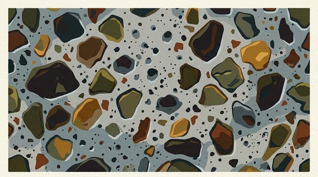 Exposed concrete aggregate polished concrete with visible aggregate and pore - Texture for Commercial Use
