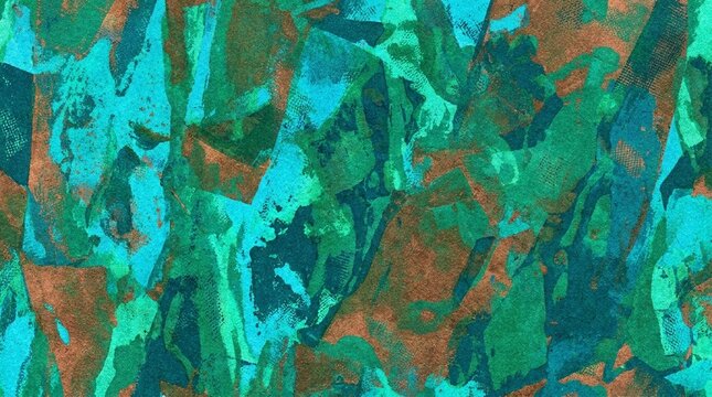 Blue-green copper verdigris oxidation - Illustration for Commercial Use