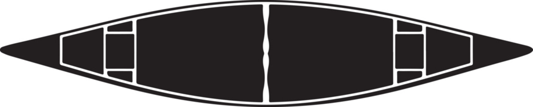 Black boat deck, vector sailboat cockpit, nautical outline, white lines