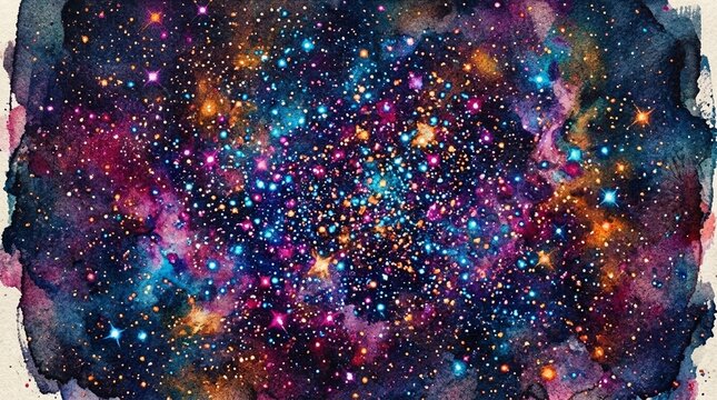 Vivid dense star cluster vivid point scatter - Illustration for Commercial Use