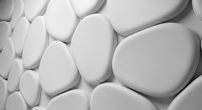 white pills on white background