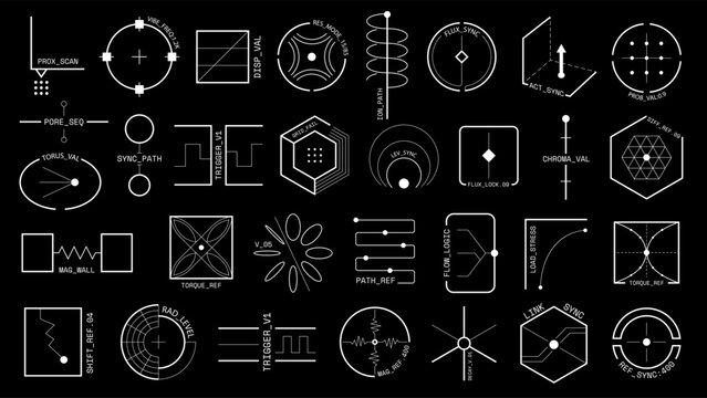 Industrial micrographics blueprint technical measurement symbols