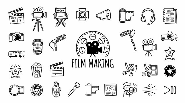 Film making icons and tools.