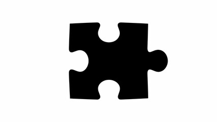 Fototapeta premium puzzle piece, black puzzle piece, jigsaw puzzle, puzzle icon, vector puzzle