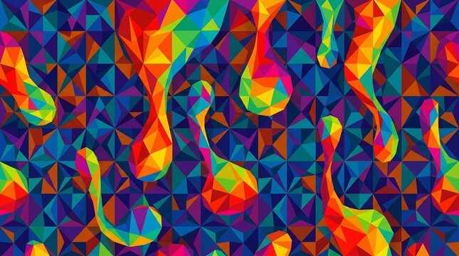 Vivid lava lamp suspended blob pattern vivid colour - Seamless Pattern for Commercial Use