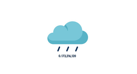Obraz premium A simple illustration of a rainy weather symbol.