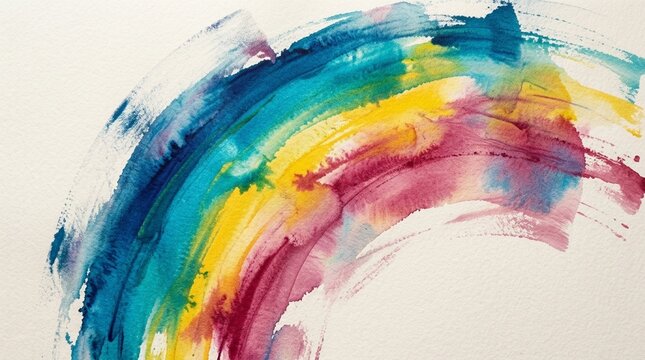 Lyrical abstraction sweeping colour arc - Illustration for Commercial Use
