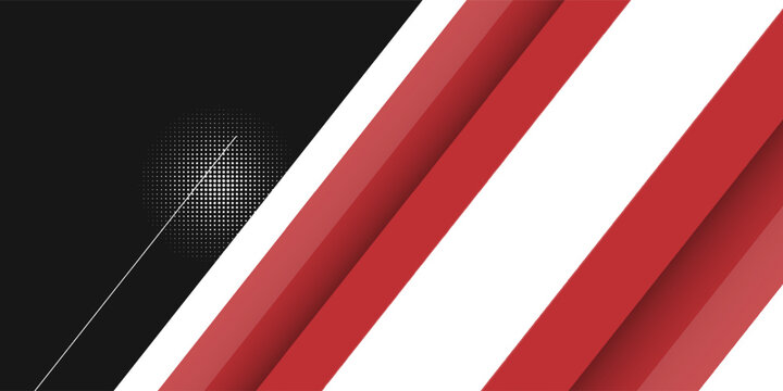 Red white abstract background overlap layer on bright space with diagonal lines effect decoration. Modern graphic design element cutout style concept for web banner, flyer, card, or brochure cover