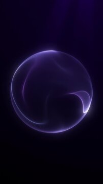 luminous purple core made of blured digital waves on a dark background. Futuristic motion design perfect for sci-fi themes, tech backgrounds, or high-tech animation projects