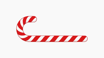 Obraz premium Red and white striped candy cane isolated on white background