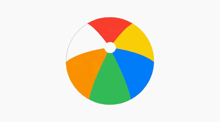 Fototapeta premium Colorful Beach Ball Isolated on White Background
