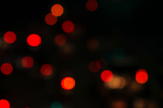 Blured night light. bokeh background, Blur concept . Abstract unfocused blured bokeh light dots background