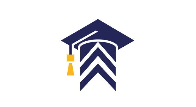 Conceptual image of academic achievement and scholastic advancement in a modern illustrative style