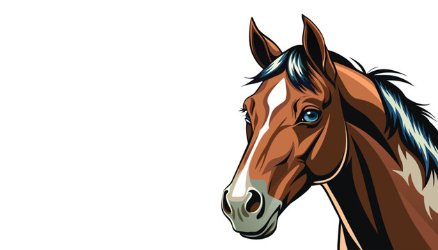 horse head clipart vector illustration