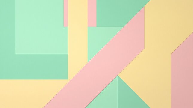 Abstract Geometric Minimalist Pastel Colors Color Block