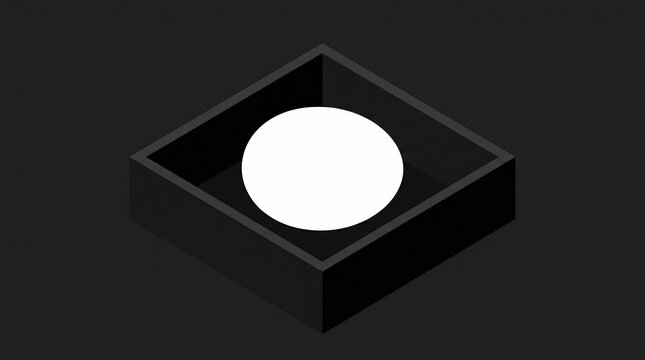 Geometric Abstract Minimalism Black White