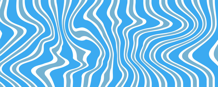 pola garis bergelombang. Garis melengkung gelombang abstrak. Halusinasi. Ilusi optik. Ilustrasi yang rumit. Latar belakang garis futuristik. Gelombang dinamis. Vektor.	Print