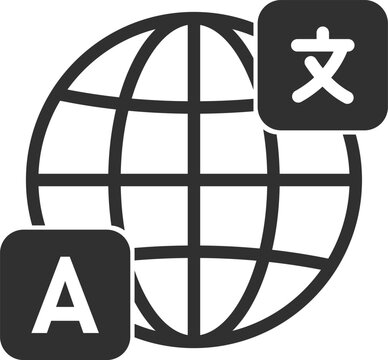 Multilingual communication and localization concept, Global language translation icon vector