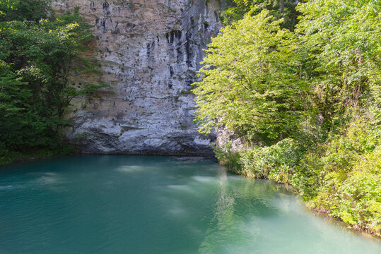 Blue Lake. Yupshar Canyon, Ricinsky National Park, Abkhazia