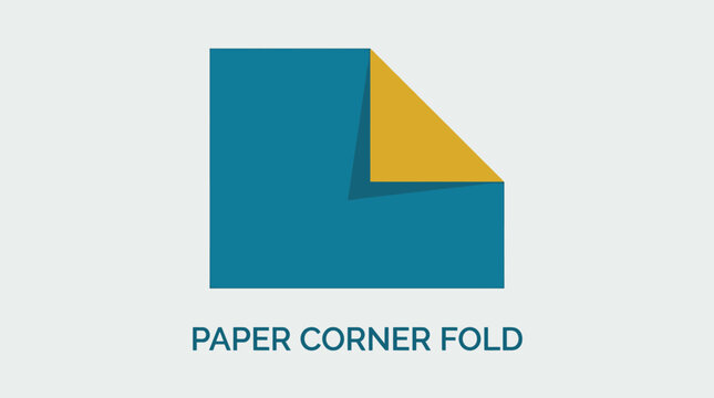 Paper corner fold illustration.
