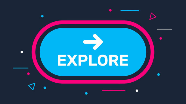 Explore button with arrow on blue background.