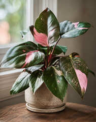 Botanical Elegance , Philodendron Pink Princess © AntaRaya