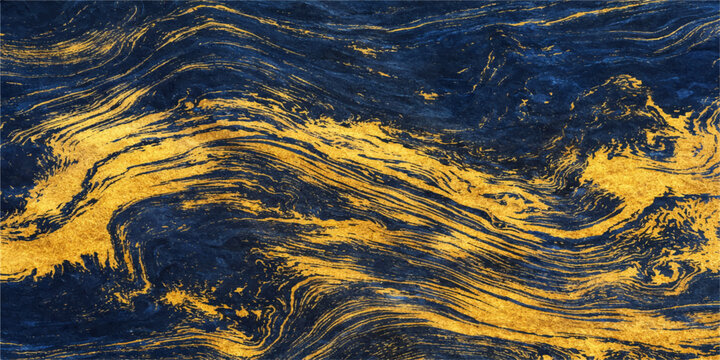 Abstract texture of calm blue and yellow water surface with clear ripples and liquid reflections of nature in a summer sea