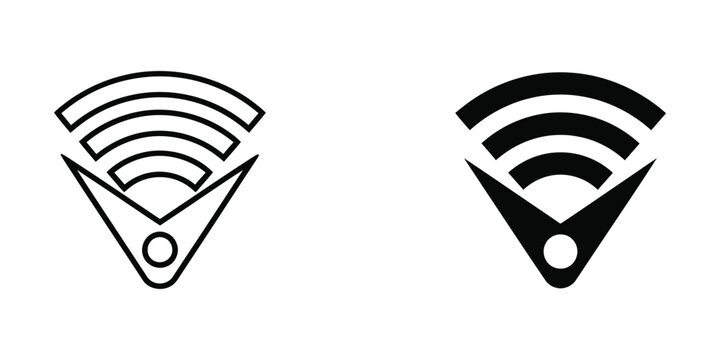 Wi-fi signal strength comparison icon set