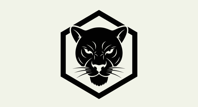 Black Panther Head Logo Design.