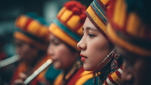 People celebrate Gai Jatra Festival with colorful costumes and traditional hats