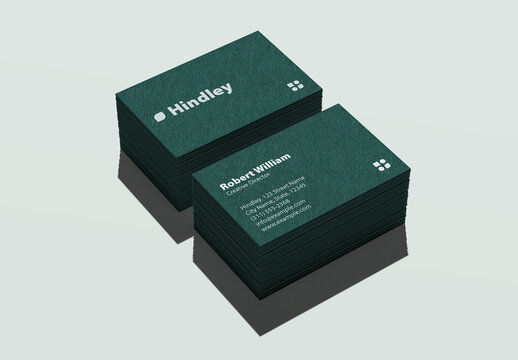 Two Stacks of Business Cards Mockup