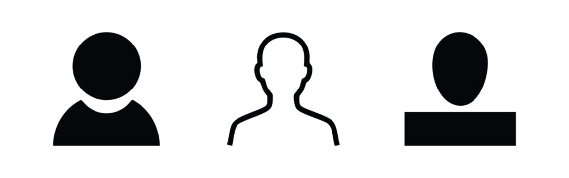 Basic User and Person Profile Icons Set