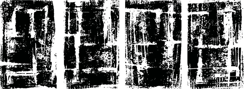 grunge black and white rectangular texture backgrounds distressed abstract border frames for design