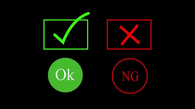 Minimal Approval and Denial Symbol Set with Tick and Cross Icons.