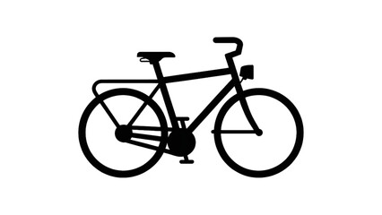 Fototapeta premium Black and white bicycle vector illustration isolated on background Vector
