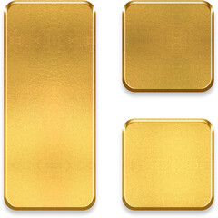 Fototapeta premium Elegant 3D golden sidebar layout grid icon for interface design