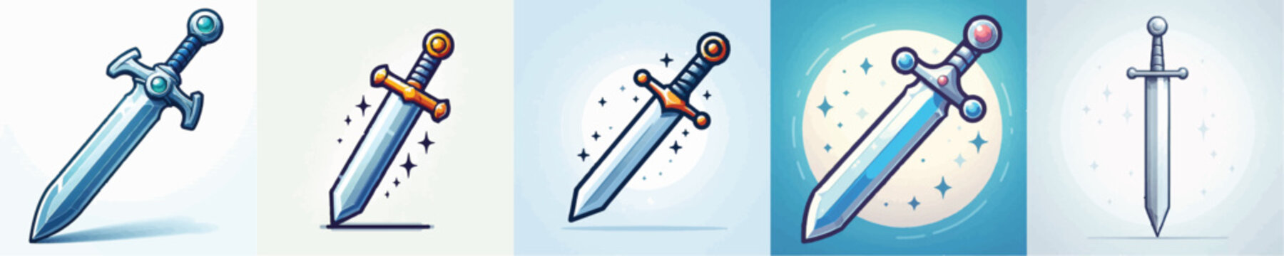vector of knight sword
