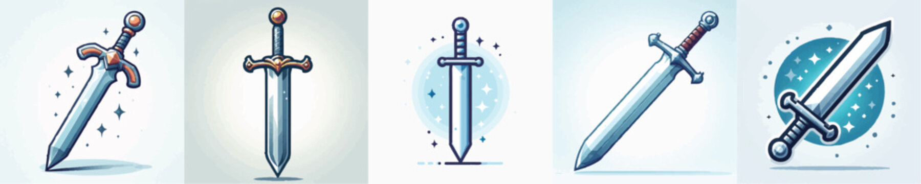 vector of knight sword