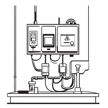 vector illustration of an electrical circuit